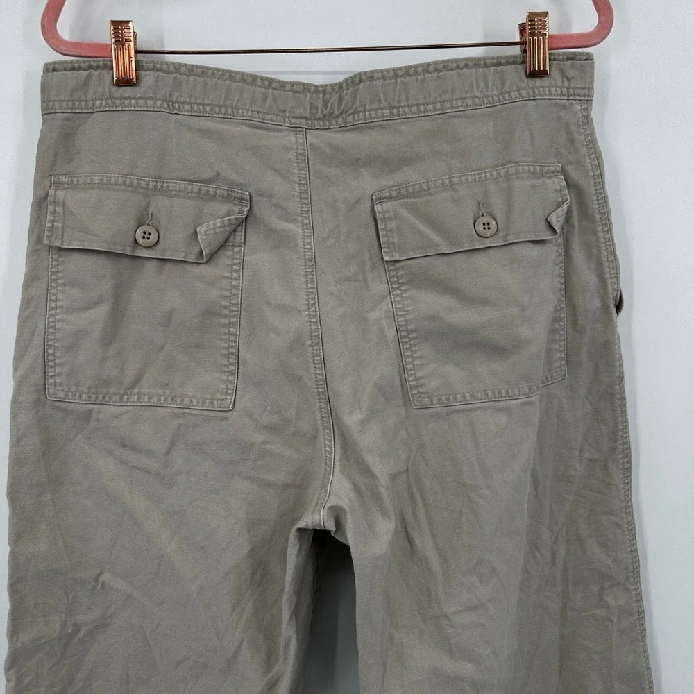 J. Crew Cotton Casual Drawstring Waist Pants‎ Khaki Size M32